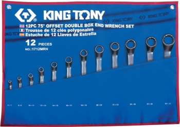 1712MRN Набор накидных ключей, 6-32 мм, чехол из теторона, 12 предметов KING TONY 1712MRN