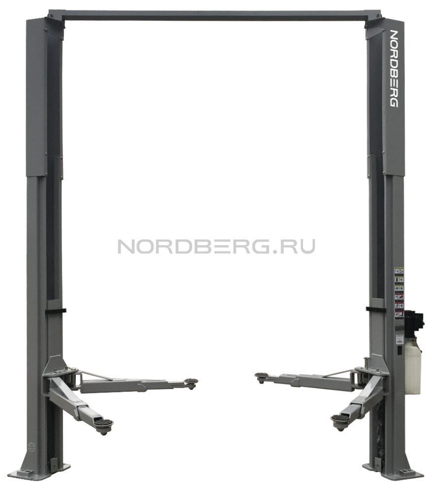 Подъемник двухстоечный с верхней синхронизацией, г/п 4 тонны NORDBERG N4123H-4,5T